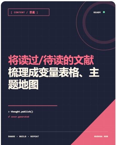 帮助个人研究者批量梳理已读文献