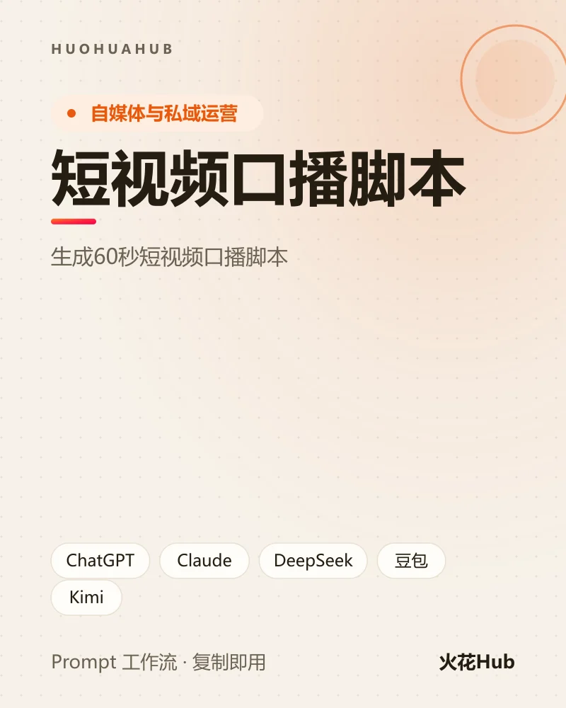 短视频口播脚本