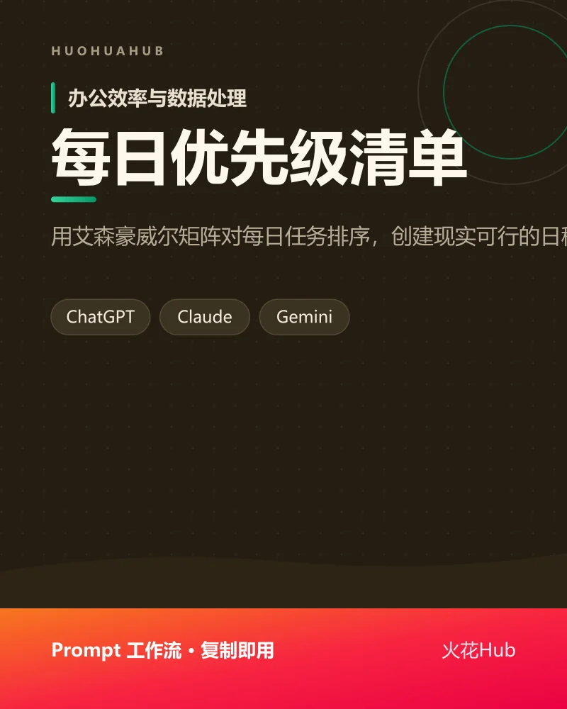 每日优先级清单