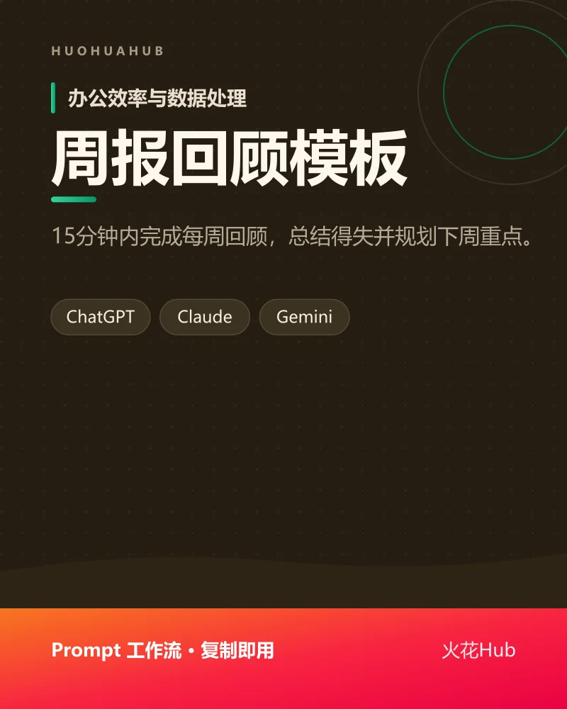 周报回顾模板