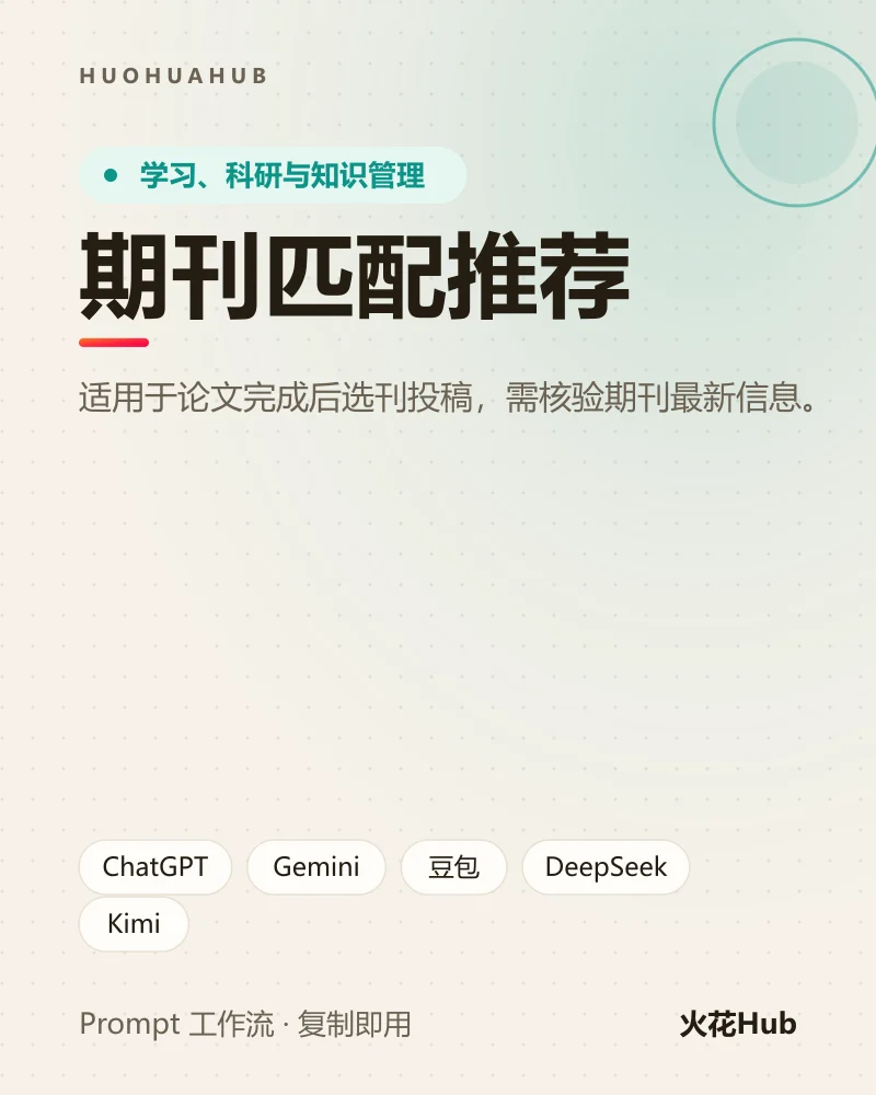 期刊匹配推荐