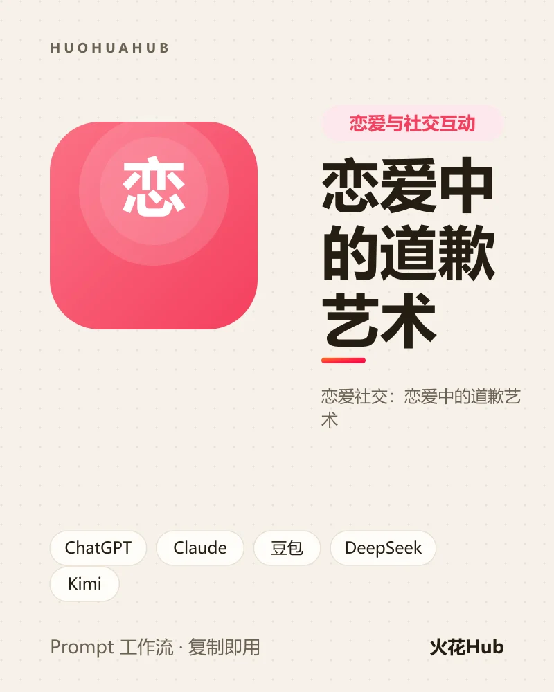 恋爱中的道歉艺术