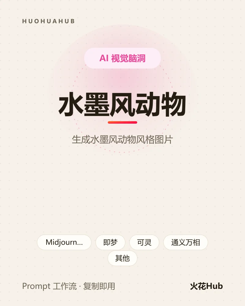 水墨风动物
