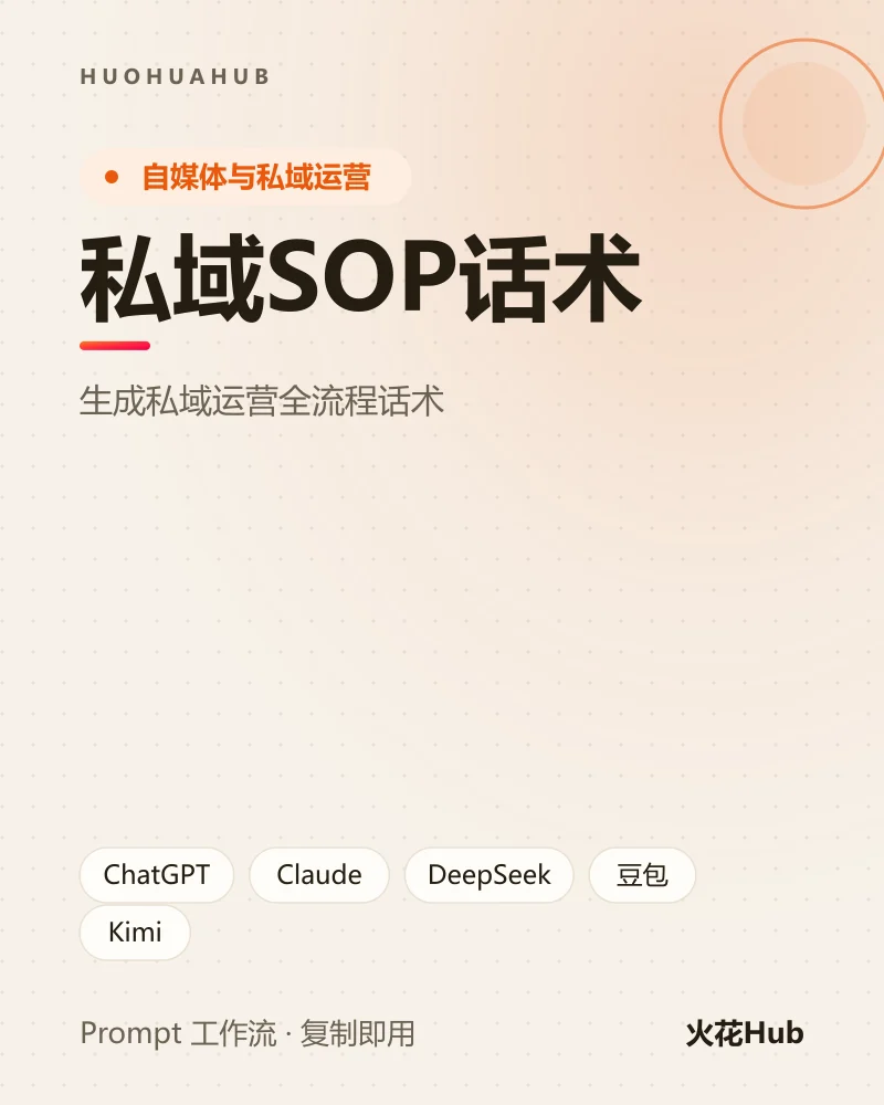 私域SOP话术