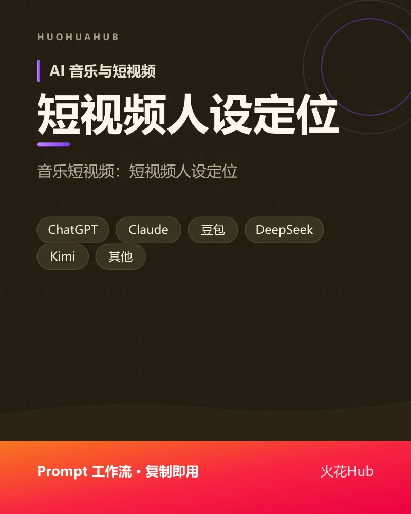 短视频人设定位