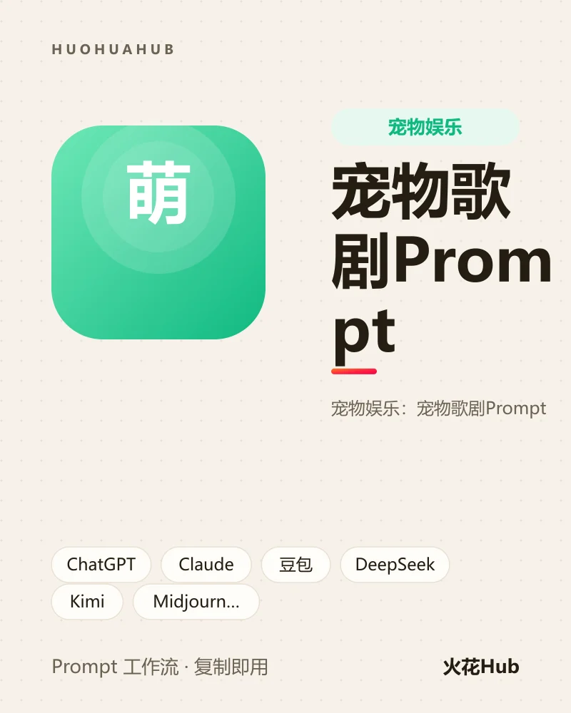 宠物歌剧Prompt