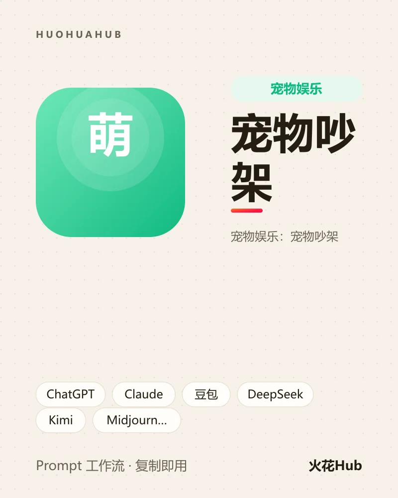 宠物吵架
