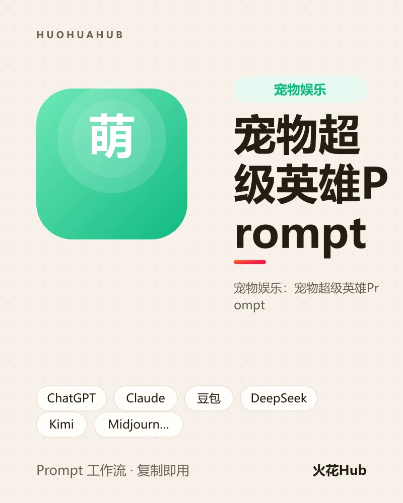 宠物超级英雄Prompt