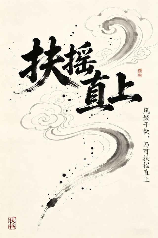 国风汉字海报