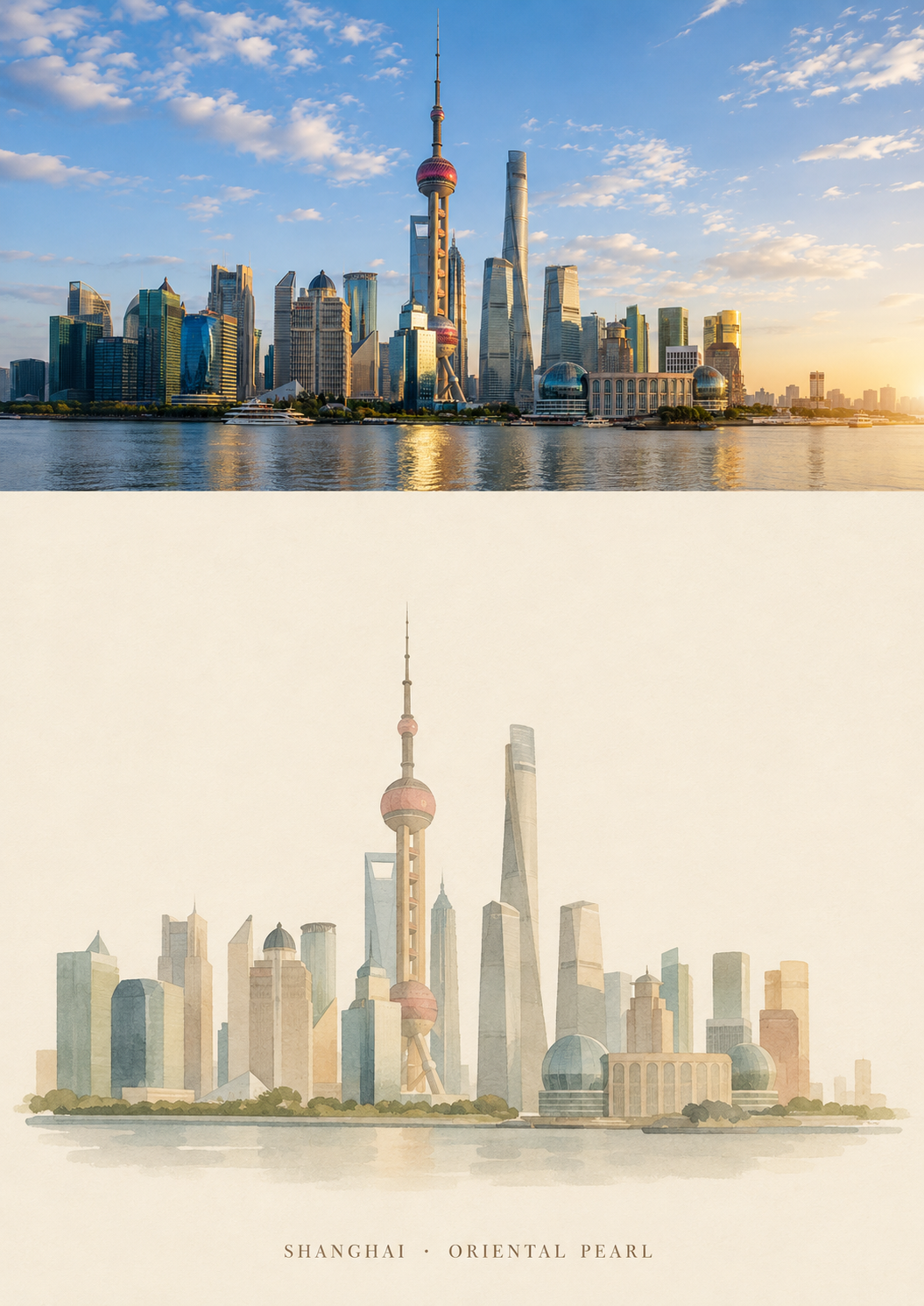水墨建筑实景