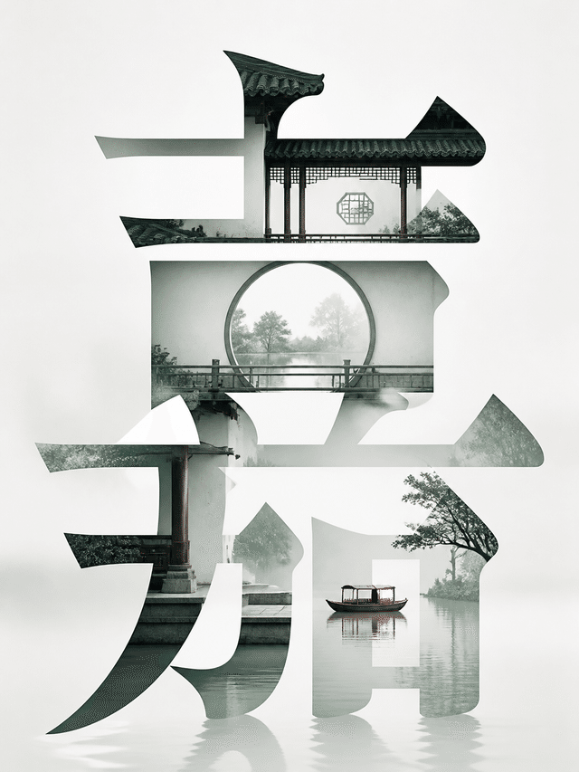 地域文化造字海报