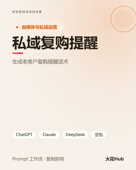 私域复购提醒