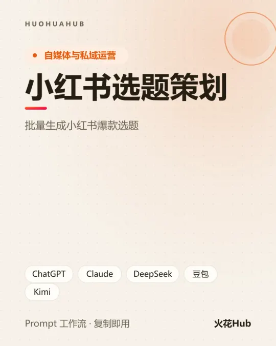 小红书选题策划