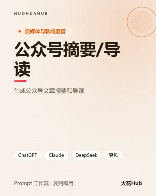 公众号摘要/导读