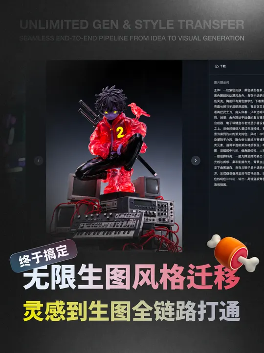 1. AI 灵感库终于能无限生图了！收藏→提取→4K 出图，闭环打通😭🔥